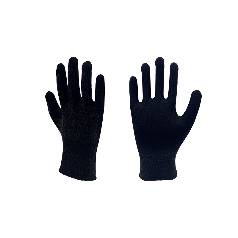 Sarung Tangan Frosted Nitrile Nano Poliester Spandex 13-tolok